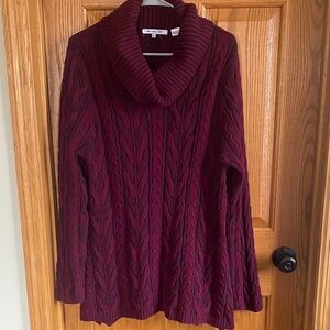 Eight Eight Eight Maroon Cowl Neck Sweater